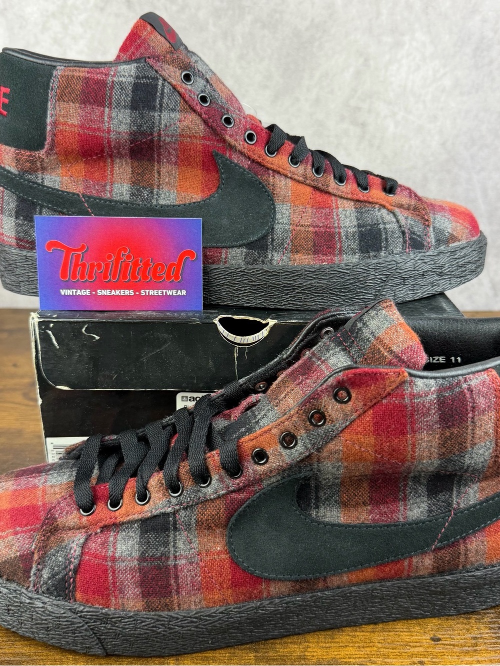 NEW Nike SB Blazer Todd Jordan Size 11 310801-601 Plaid Men’s Sneakers OG Rare